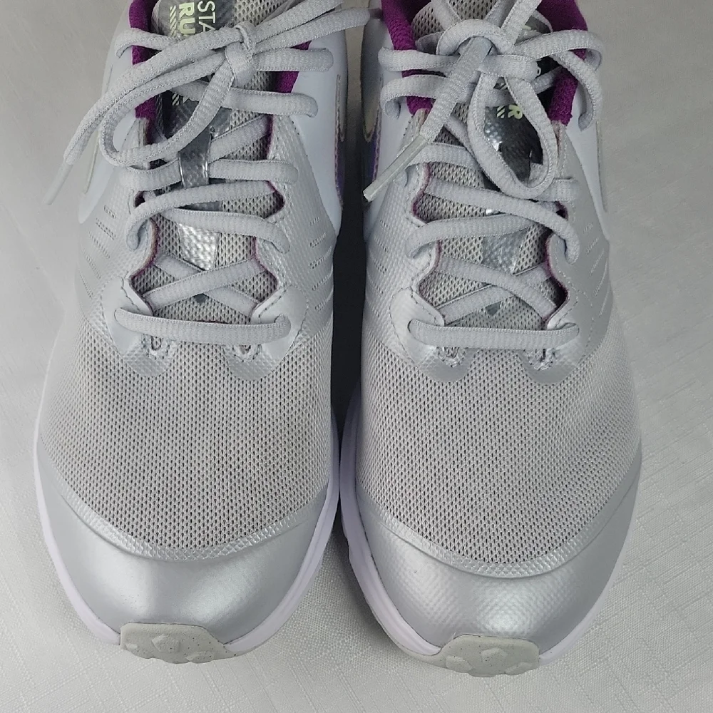 Nike Star Youth Big Girls  Gray and Purple Athletic Size 5y Running Shoes